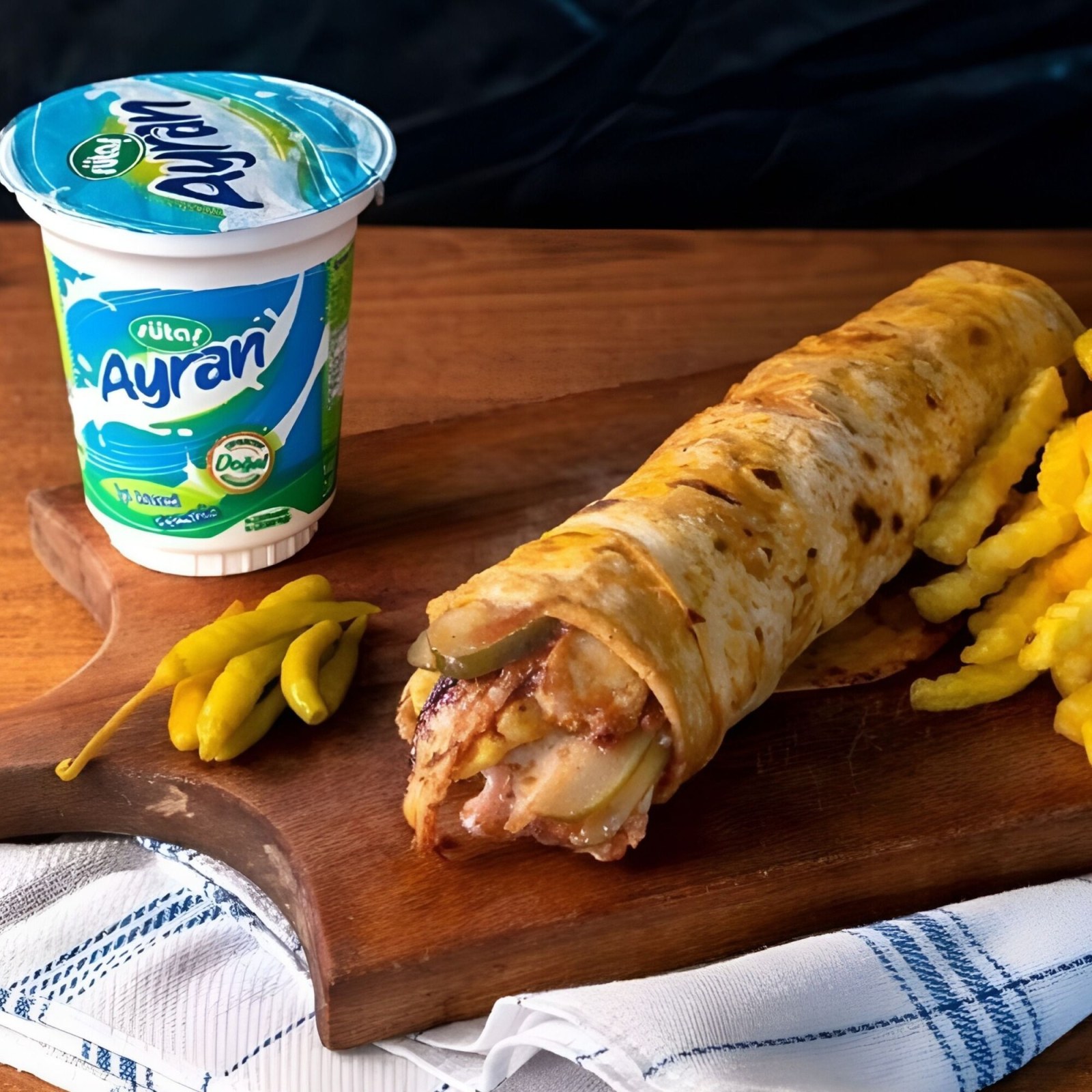 Chedarlı Peynirli Dürüm Medium ( M ) MENÜ