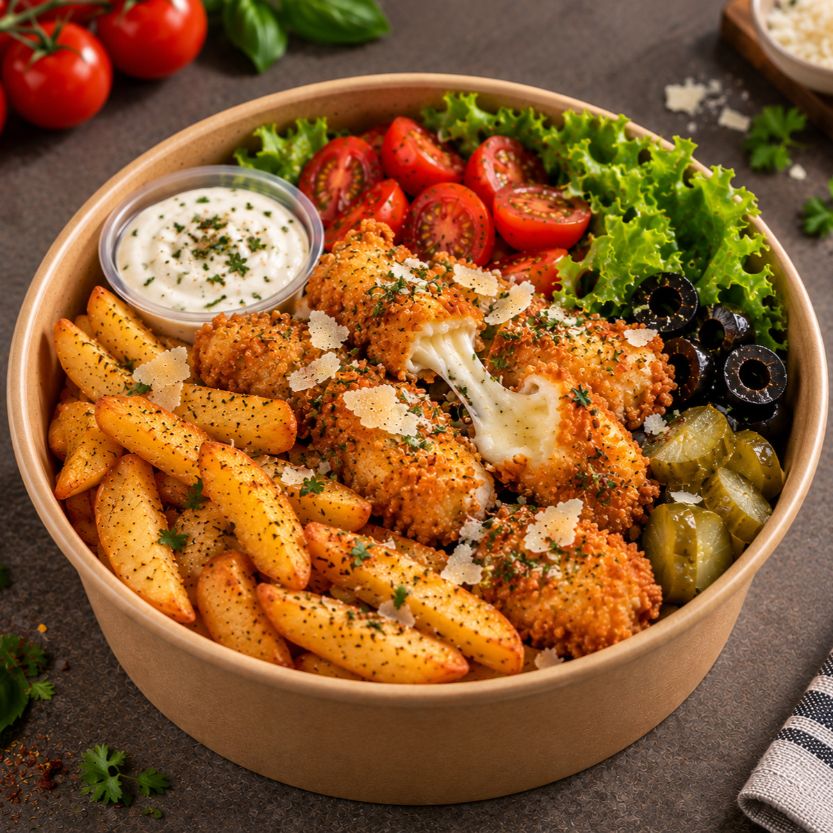 Mozzarella Crunch Bowl