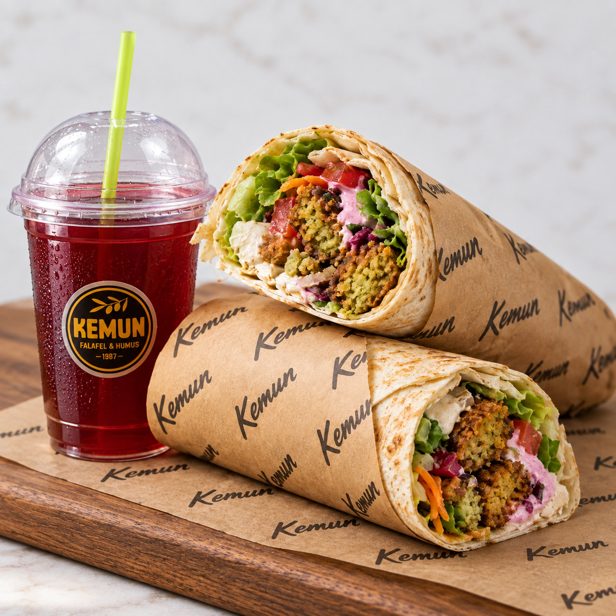 Falafel Dürüm + Karadut Suyu