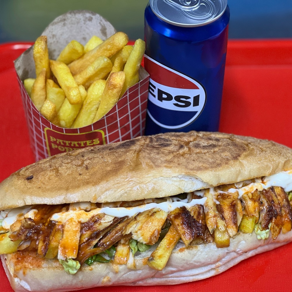 Tavuk Döner sandeviç Menü 150 Gr