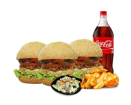 3 Kişilik Chicken Chili Burger Menü