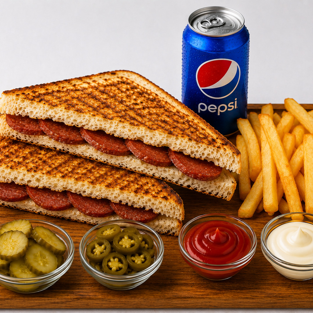 Ayvalık Sucuklu Tost Menü