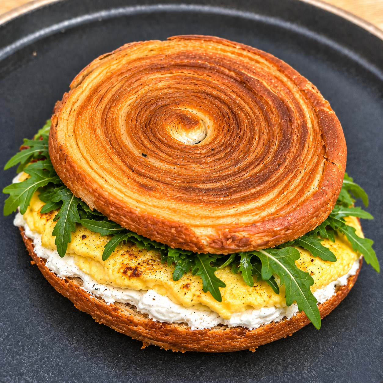 Labne, Yumurtalı Roll Kruvasan Sandviç