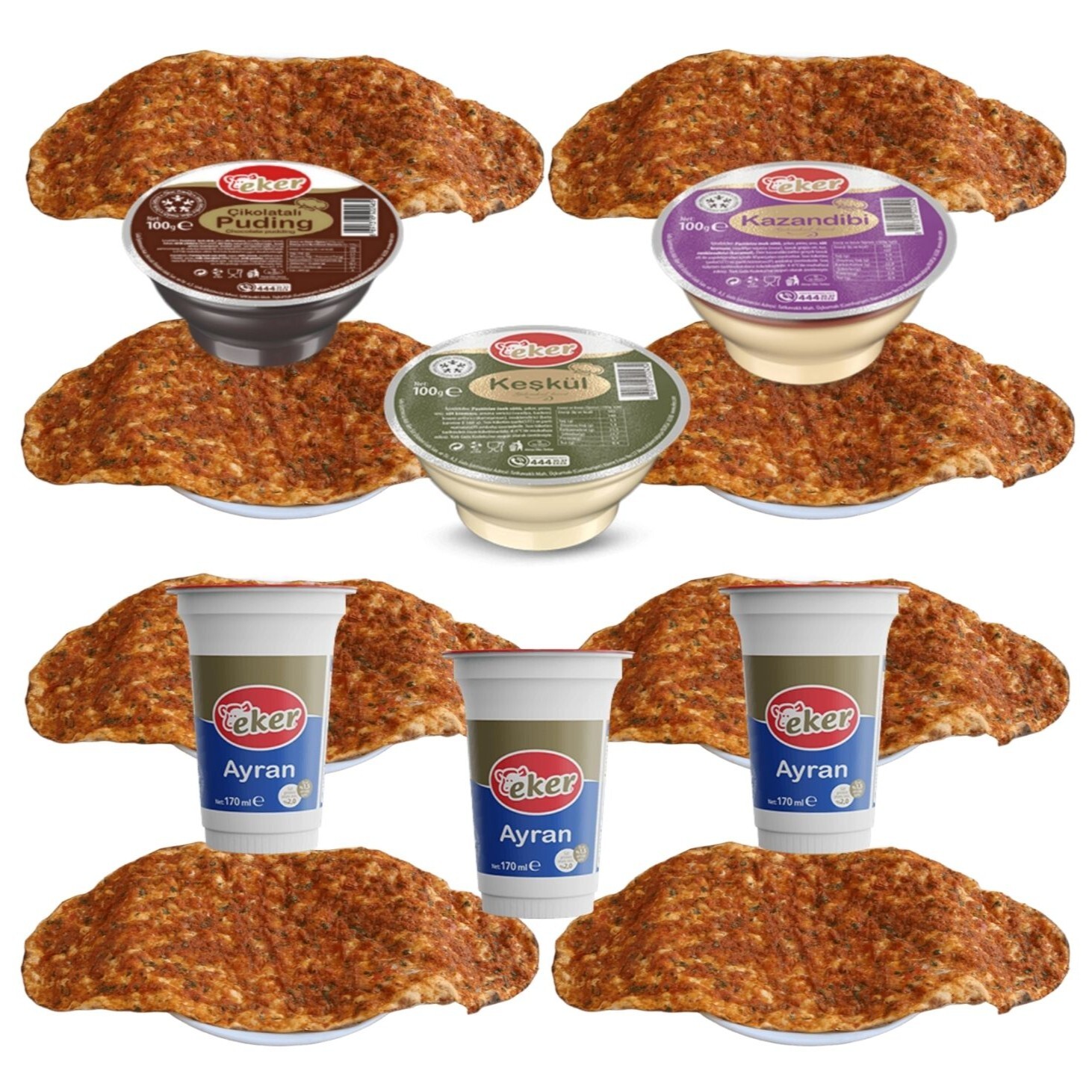 Eker 8'li Lahmacun Menü