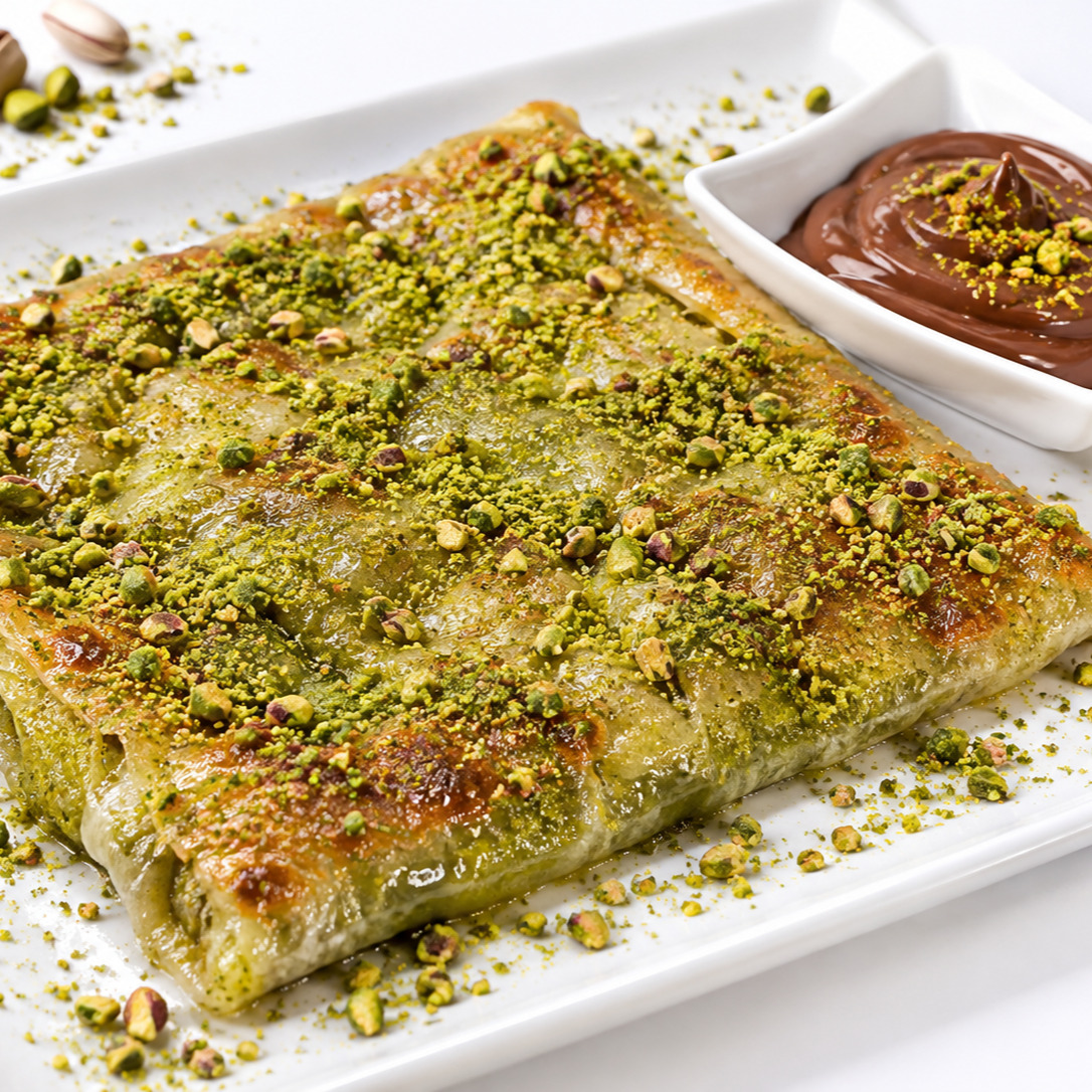 Katmer (Yanında Çikolata Ve Dondurma İkramı İle)