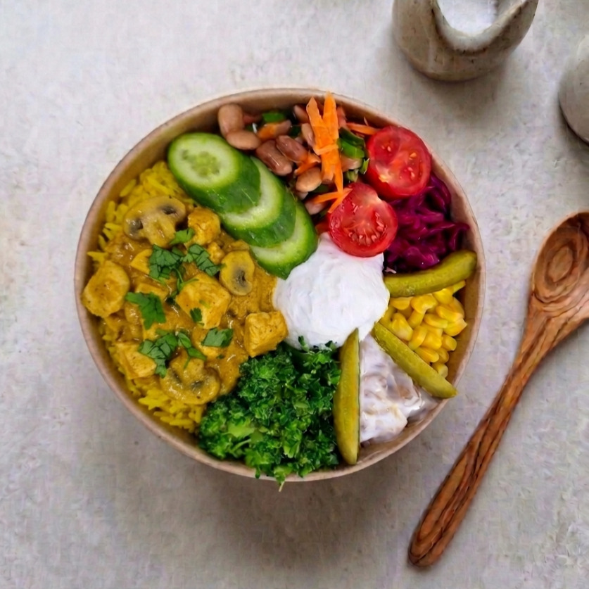 Körili Mantarlı Tavuk Bowl
