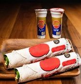 2 Çiğ Köfte Dürüm + 2 Ayran