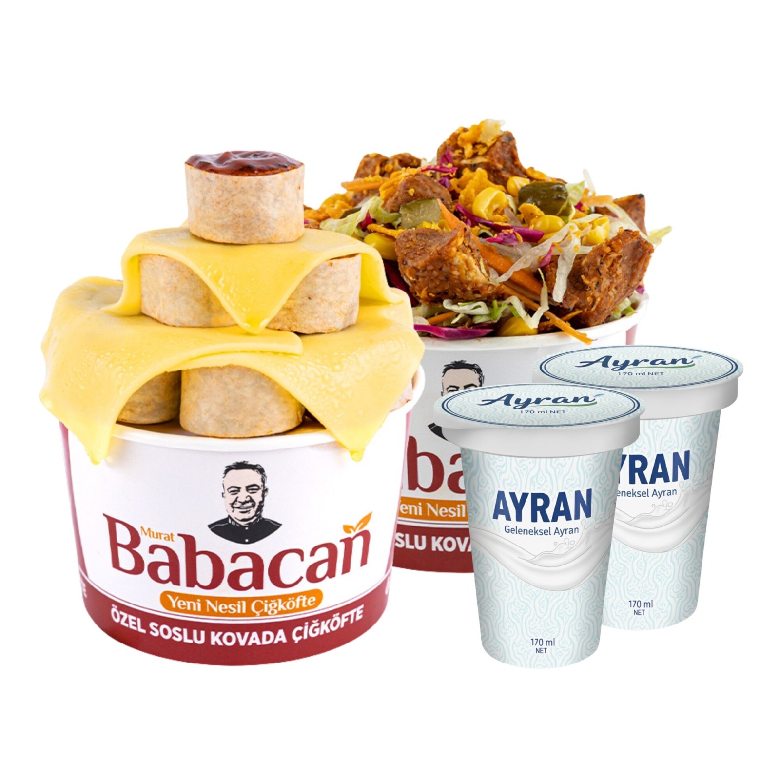 Babacan 2'li Kova & Ayran Menü