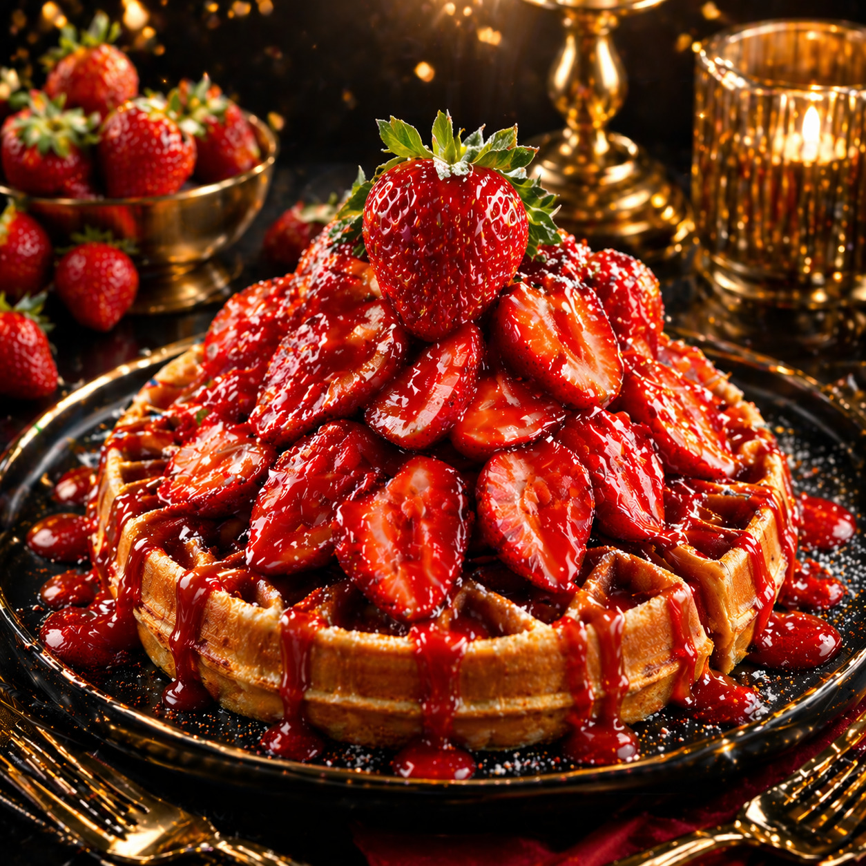 Çilekli Waffle