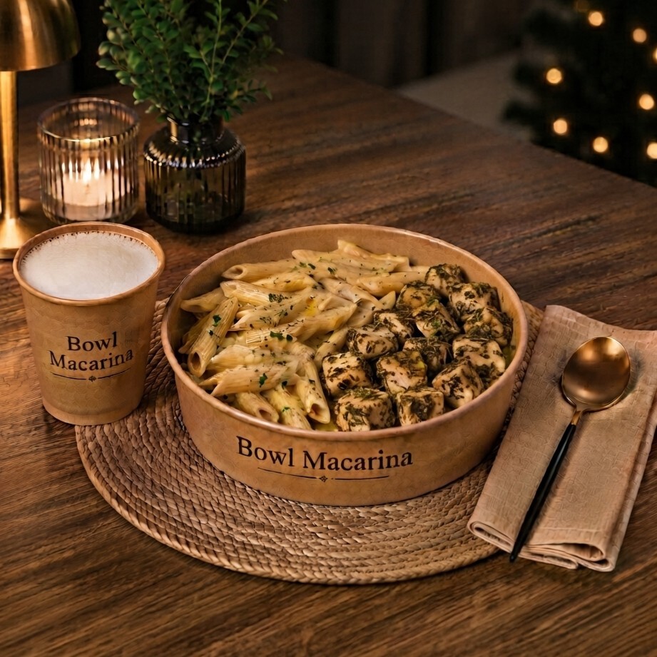 XXL Bowl Penne Makarna & Dağ Kekikli Tavuk + Ayran