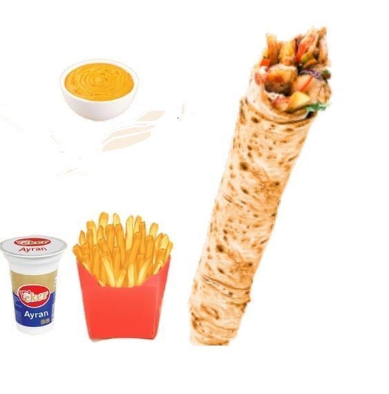 Cheddarlı Zurna Tavuk Döner Dürüm & Patates Kızartması Menü