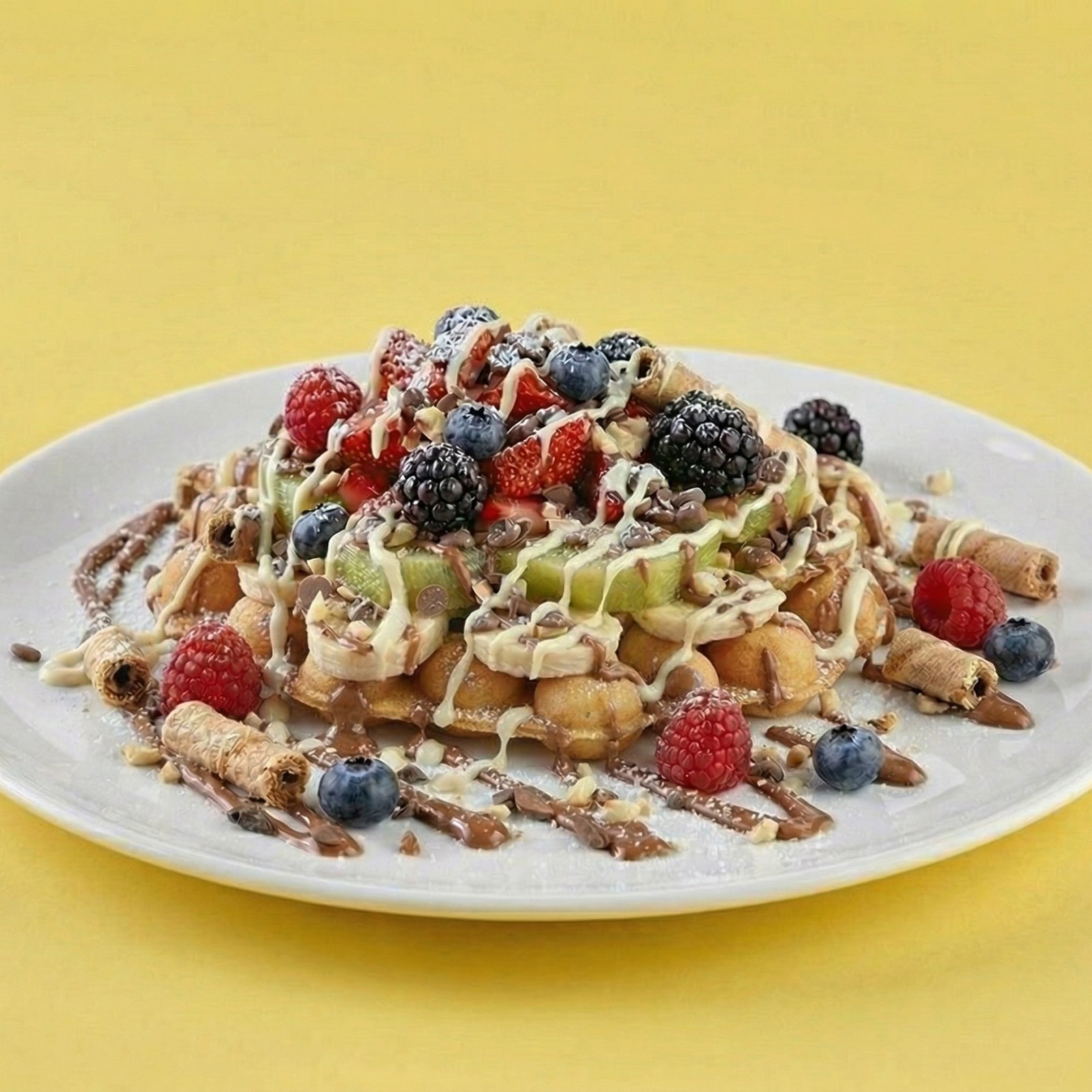 Belçika Çikolatalı Bubble Oluşturabilirsiniz (Bubble Waffle)