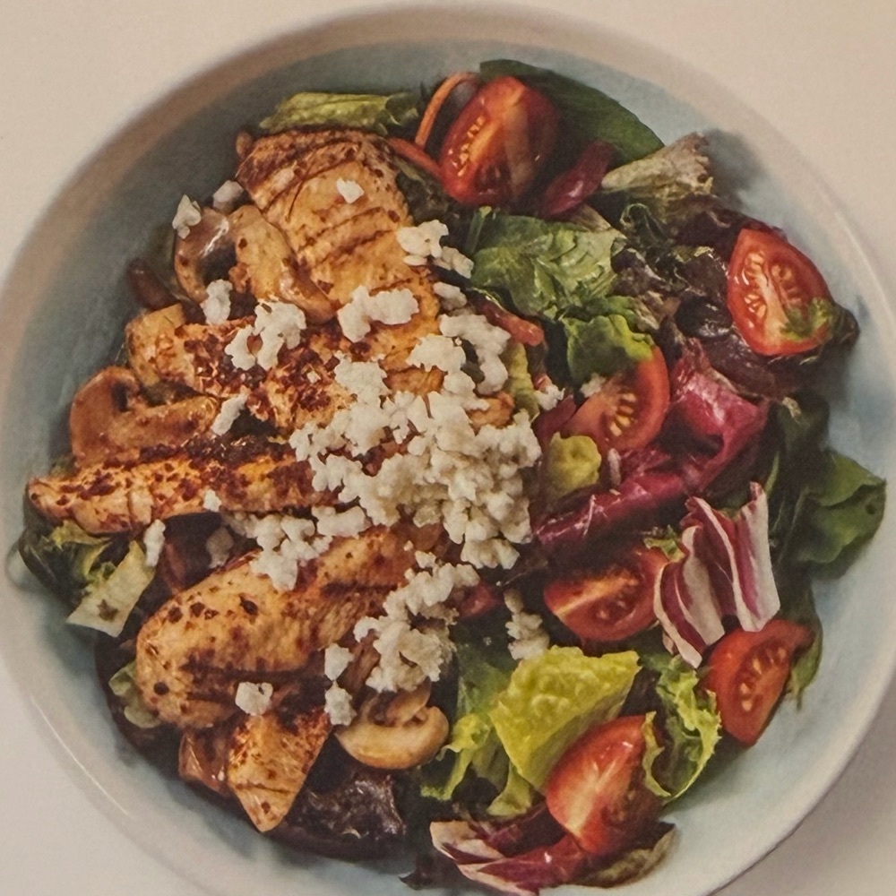 Karamelize Mantar & Acılı Tavuk Salata