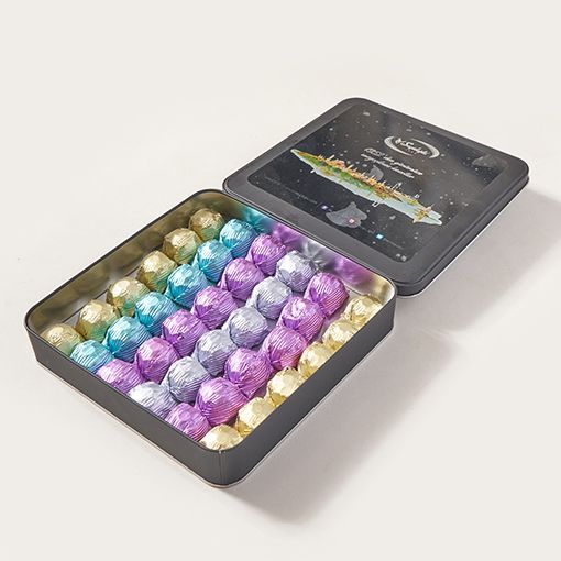 Metal Kutu Yaldızlı Çikolata (600 Gr)