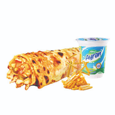 Tavuk Döner Medium Dürüm Patates Ayran Menü