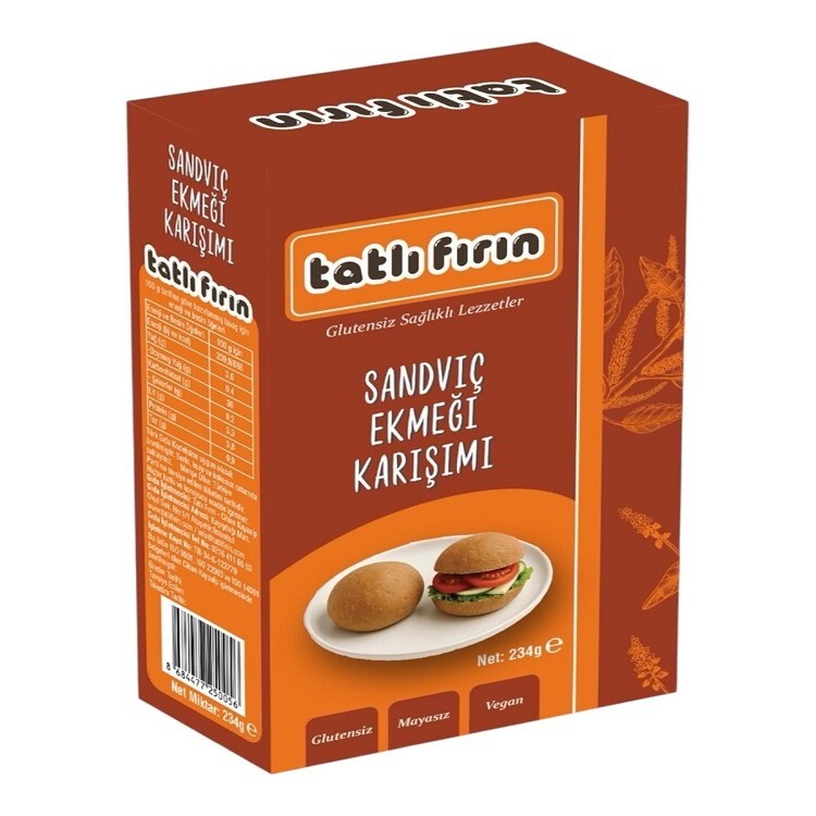 Tatlı Fırın Sandviç Ekmeği Karışımı (Glütensiz & Mayasız)