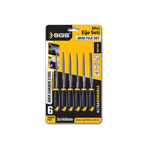 6 PARÇA MİNİ EĞE SETİ 3*140 MM