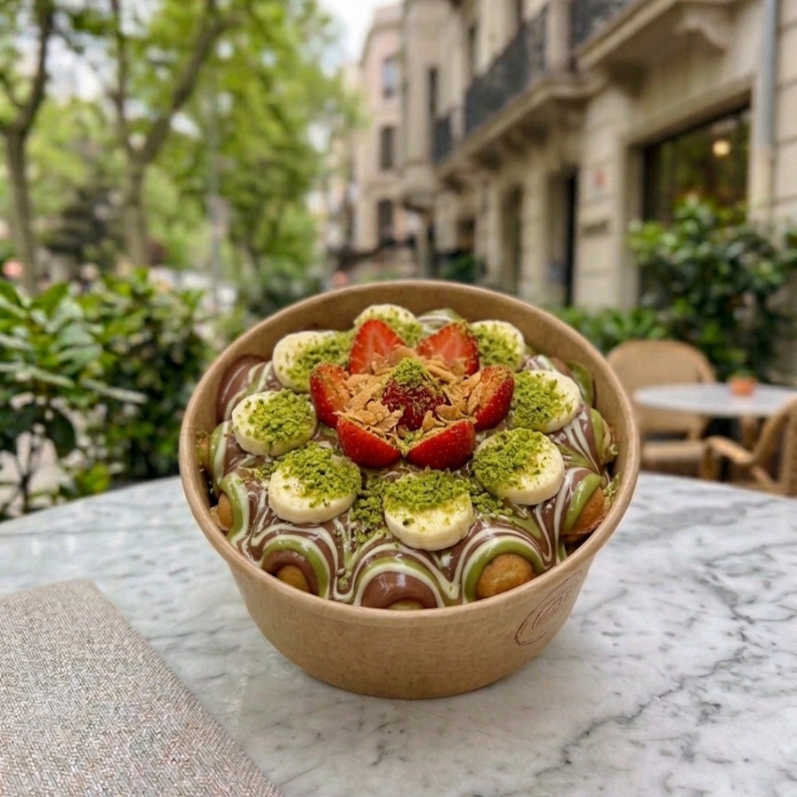 Fıstıklı Kova Waffle