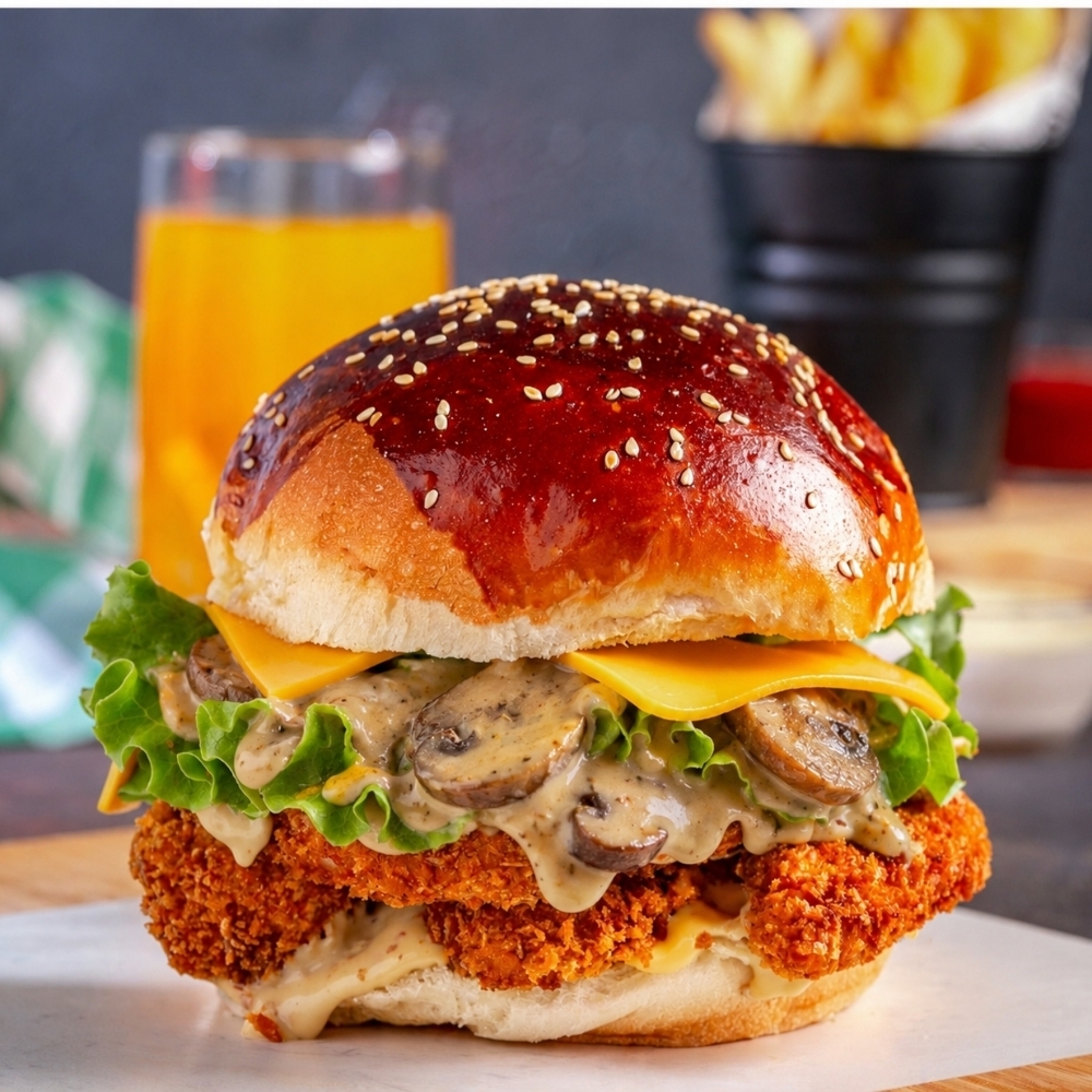 Belçika Mushroom Cıtır Burger