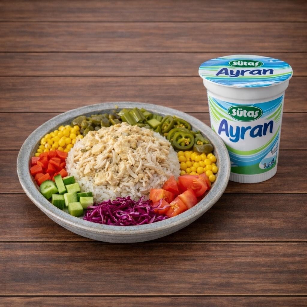 Tiftiklenmiş Tavuk Pilav+Ayran (175 ml)