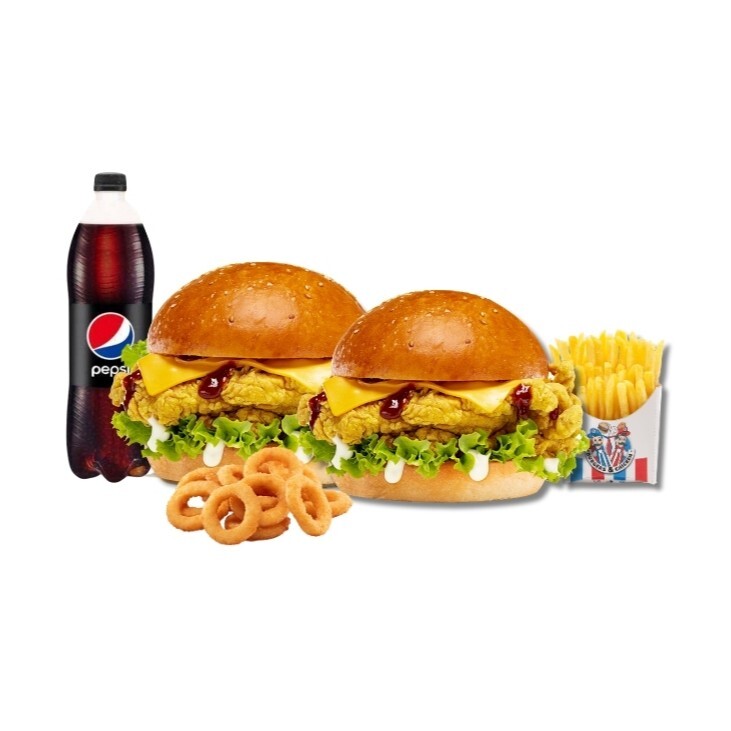 2'li Super Chicken Burger Menü (2 Kişilik)