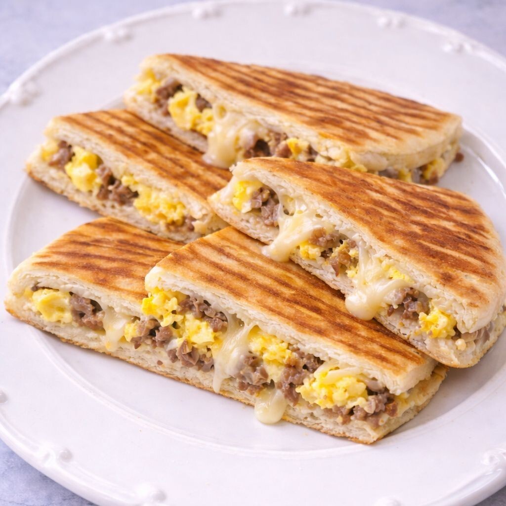 Çift Yumurtalı Kavurmalı Bazlama Tost