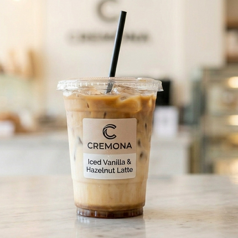 Iced Hazelnut & Vanilla Latte