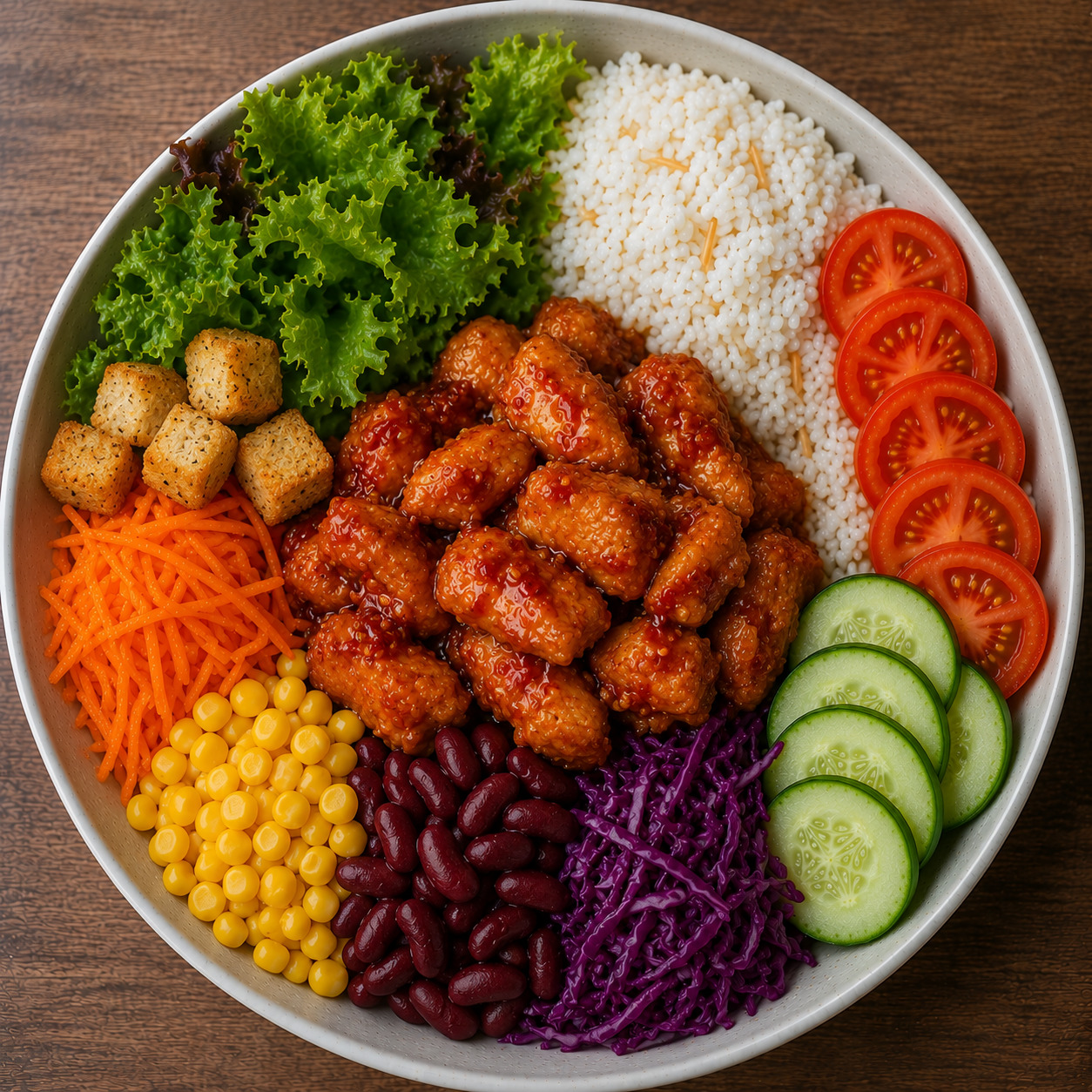 Chili Soslu Tavuklu Bowl