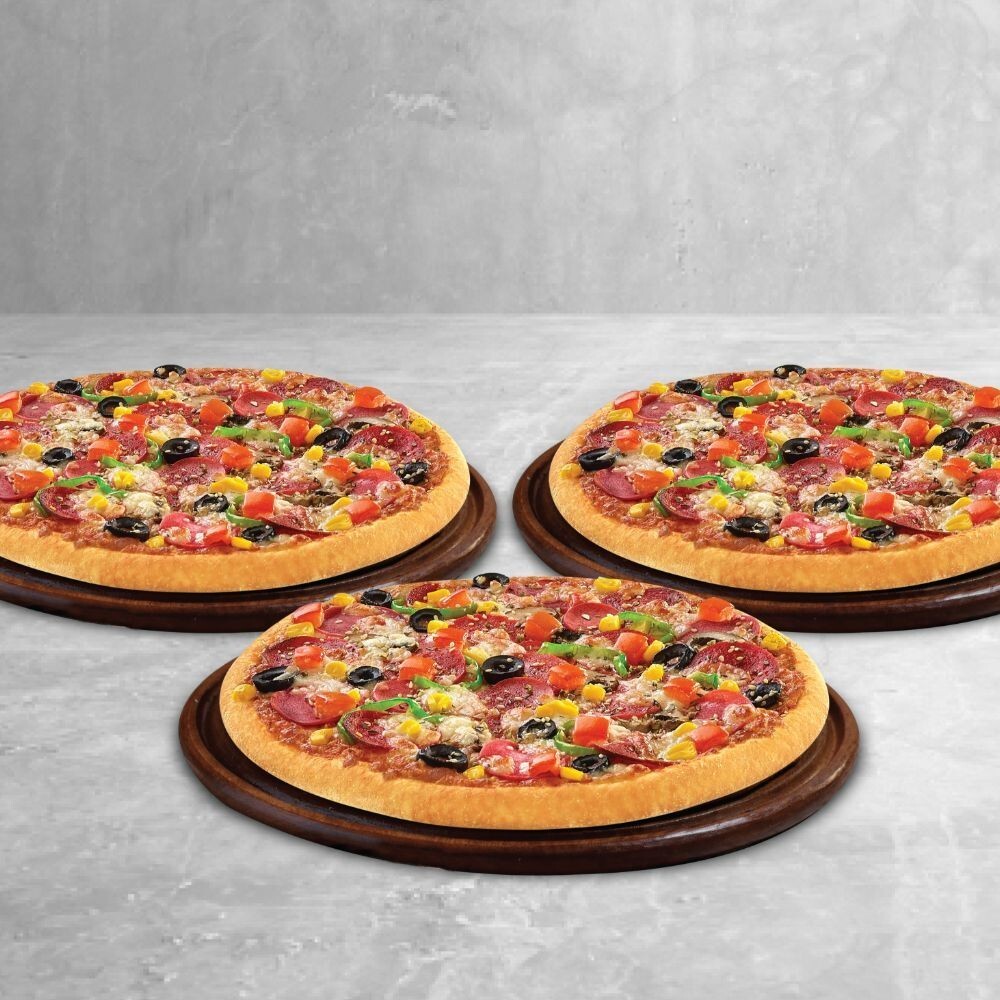3 Orta Boy Bol Malzemeli Pizza