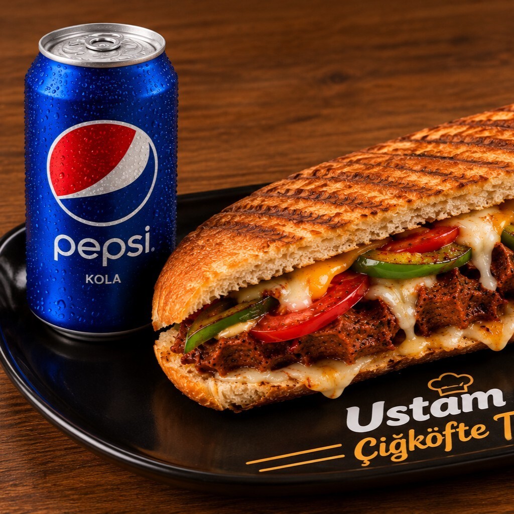 Pepsili Çiğ Köfte Tost Menü