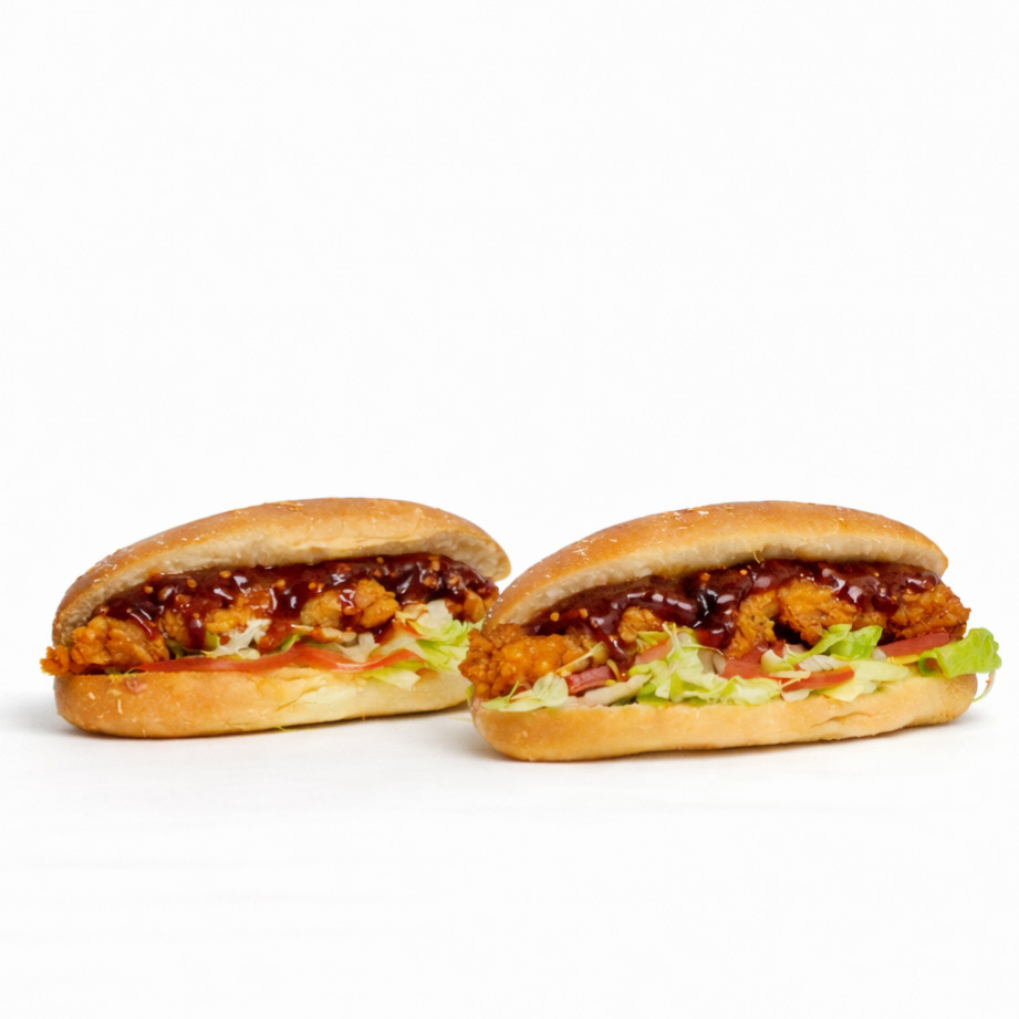 2'Li Barbekü Cajun Sandviç