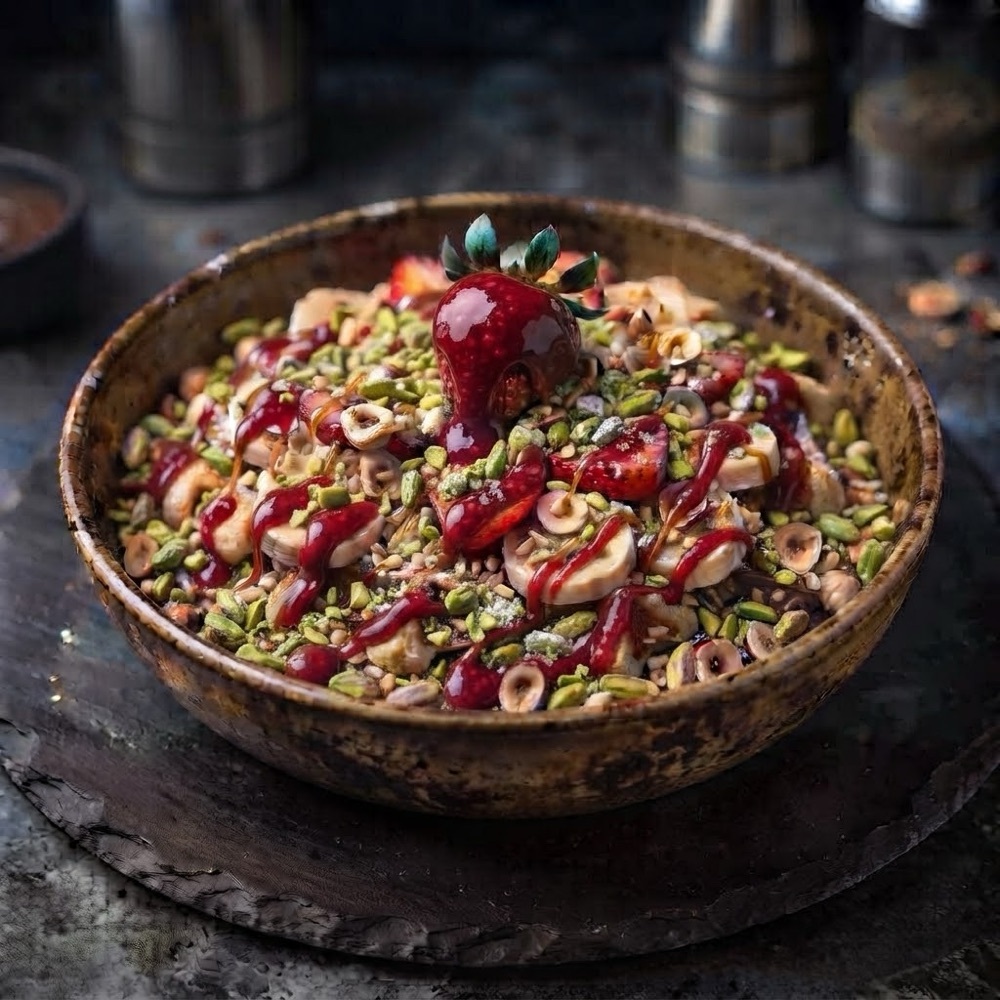 Raspberry Waffle Bowl (Büyük Hamur)