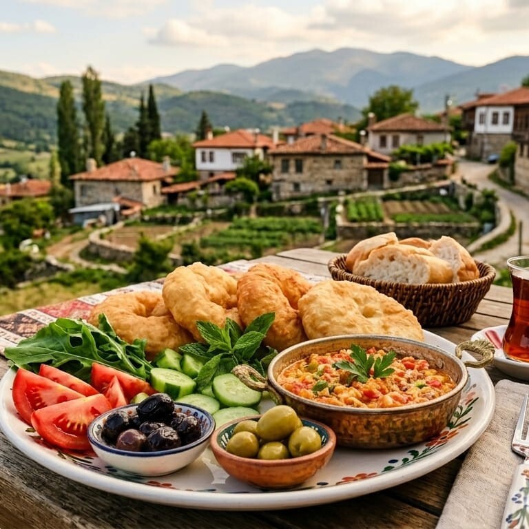 Köy Peynirli Domates Kavurması Menü