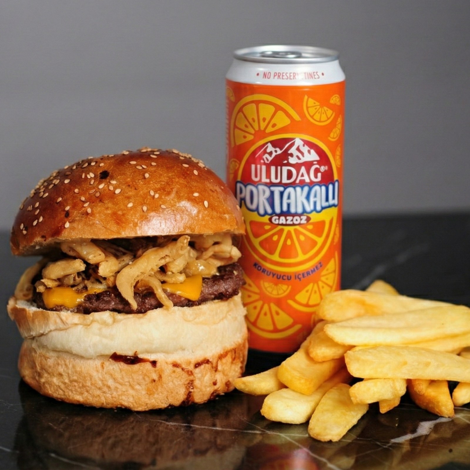 Soğanlı Et Burger menü