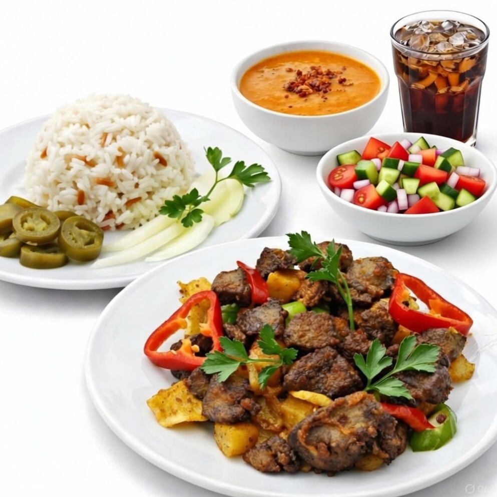 3'lü Ciğer Menü - Ciğer + Pilav + Seçmeli (Çorba / Cacık / Salata)