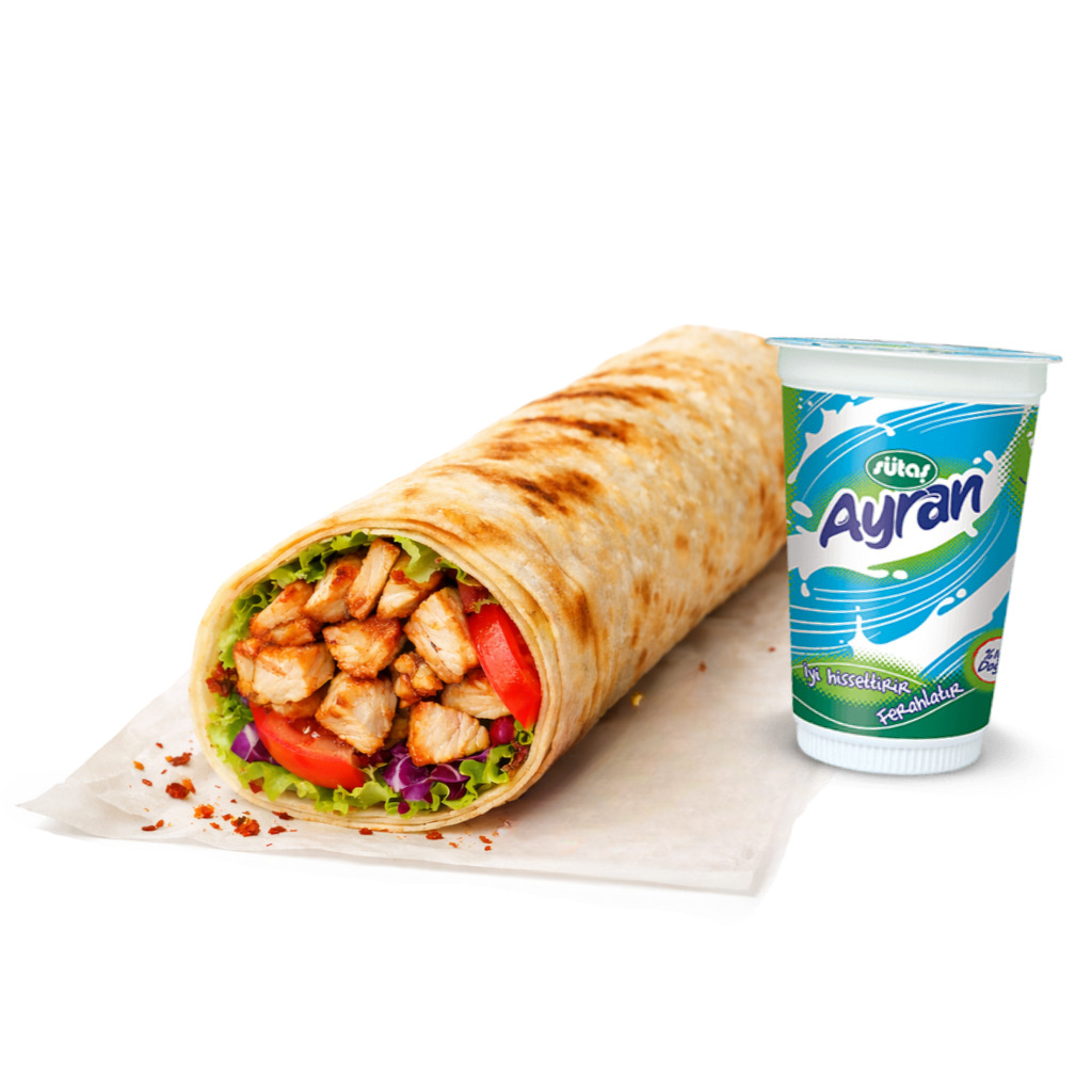 Ekonomik Medium Tavuk Dürüm (Menü)