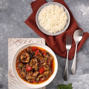 Patlıcan Musakka & Pirinç Pilavı