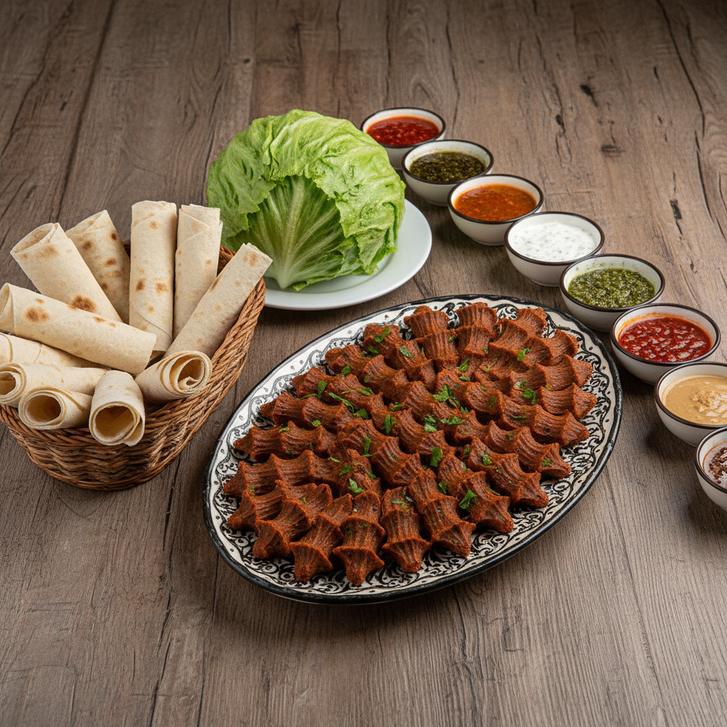 1 kg Aile Boyu Çiğ Köfte Menüsü