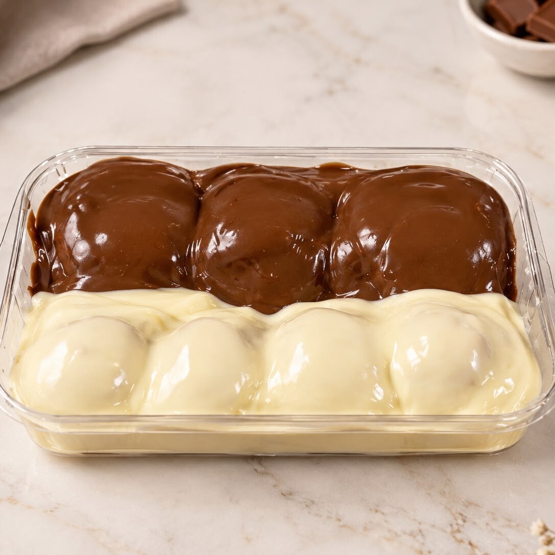 Sütlü ve Beyaz Çikolatalı Profiterol (500 Gr)