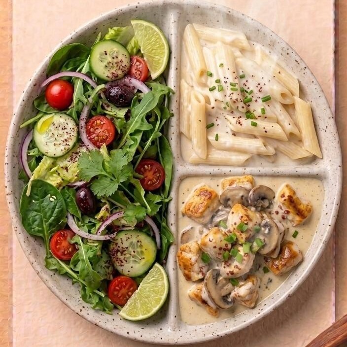 Tavada Acı Kremalı Mantarlı Tavuk