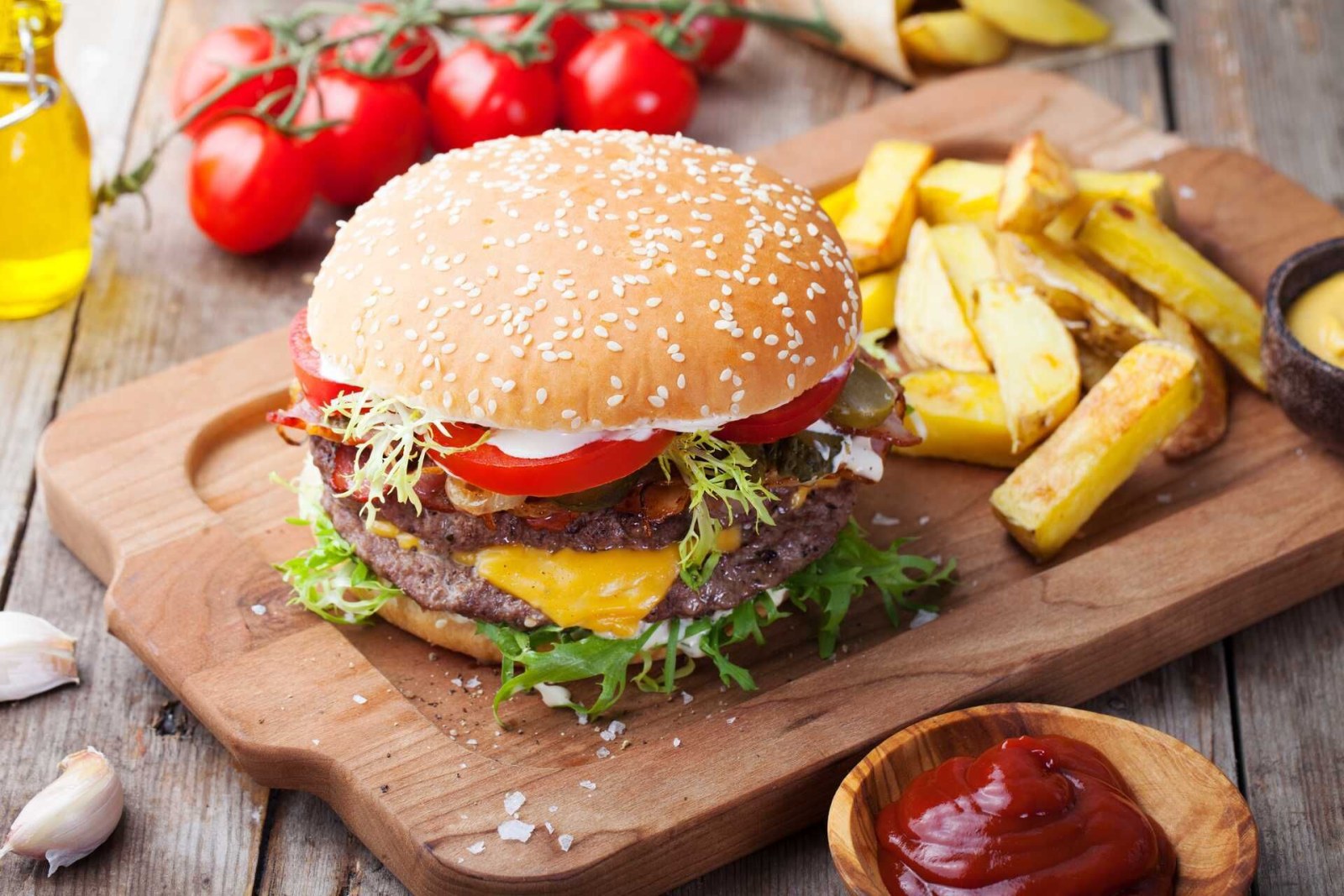 Kasap Burger+Patates Kızartması