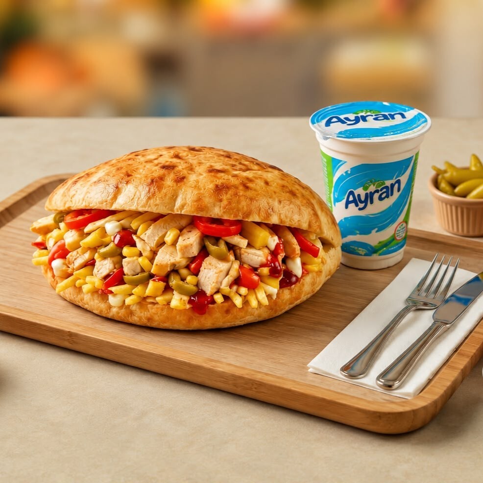 Tombik Tavuk Döner + Ayran Menü