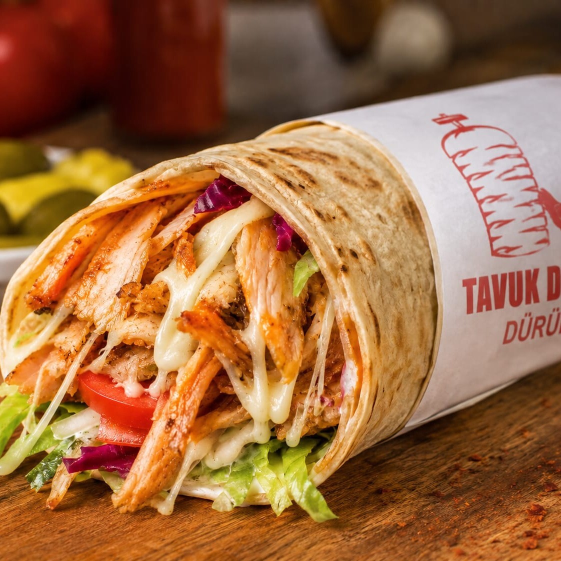 Kaşarlı Tavuk Döner Dürüm