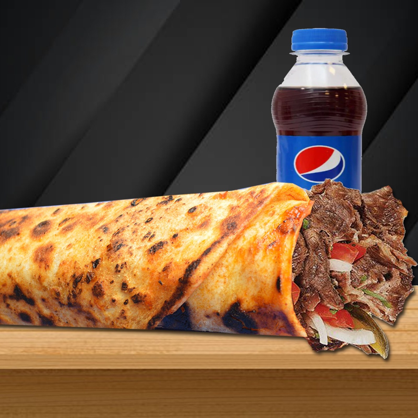 Avantajlı Et Döner Dürüm & Pet Şişe İçecek Menü