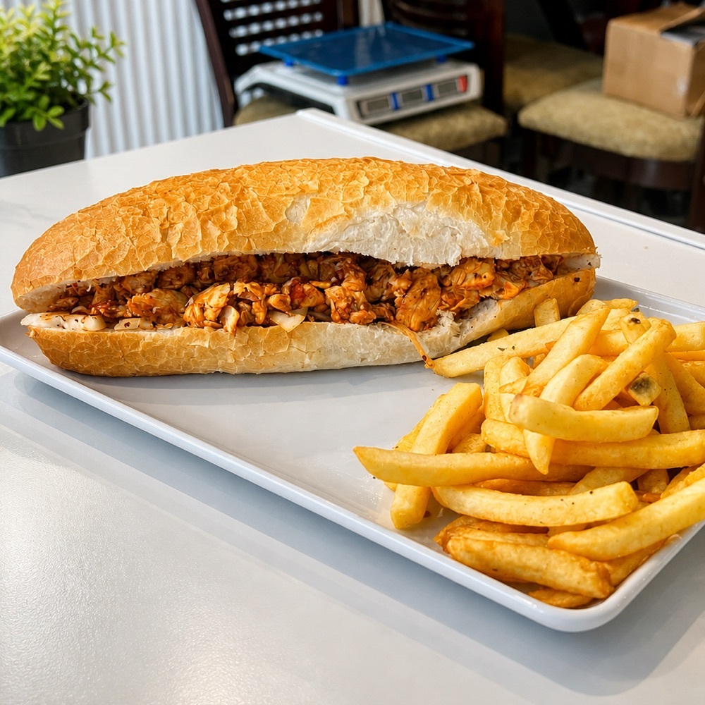 Tavuk ekmek patates kızartması