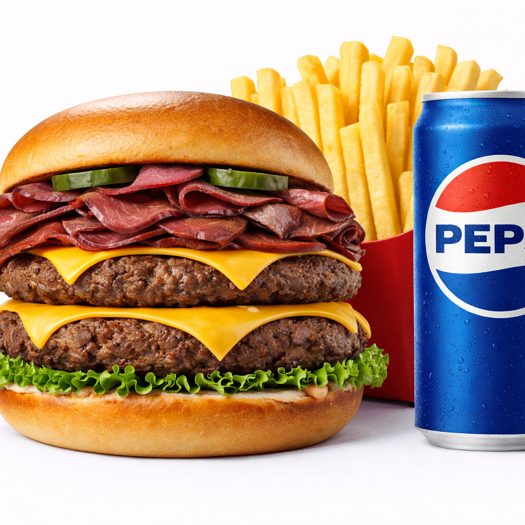 Double Kasap Burger Menü