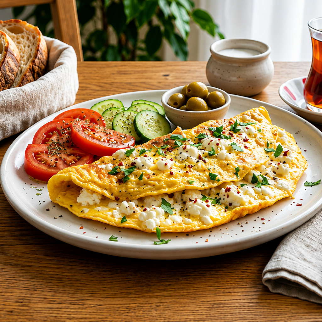 Beyaz Peynirli Omlet