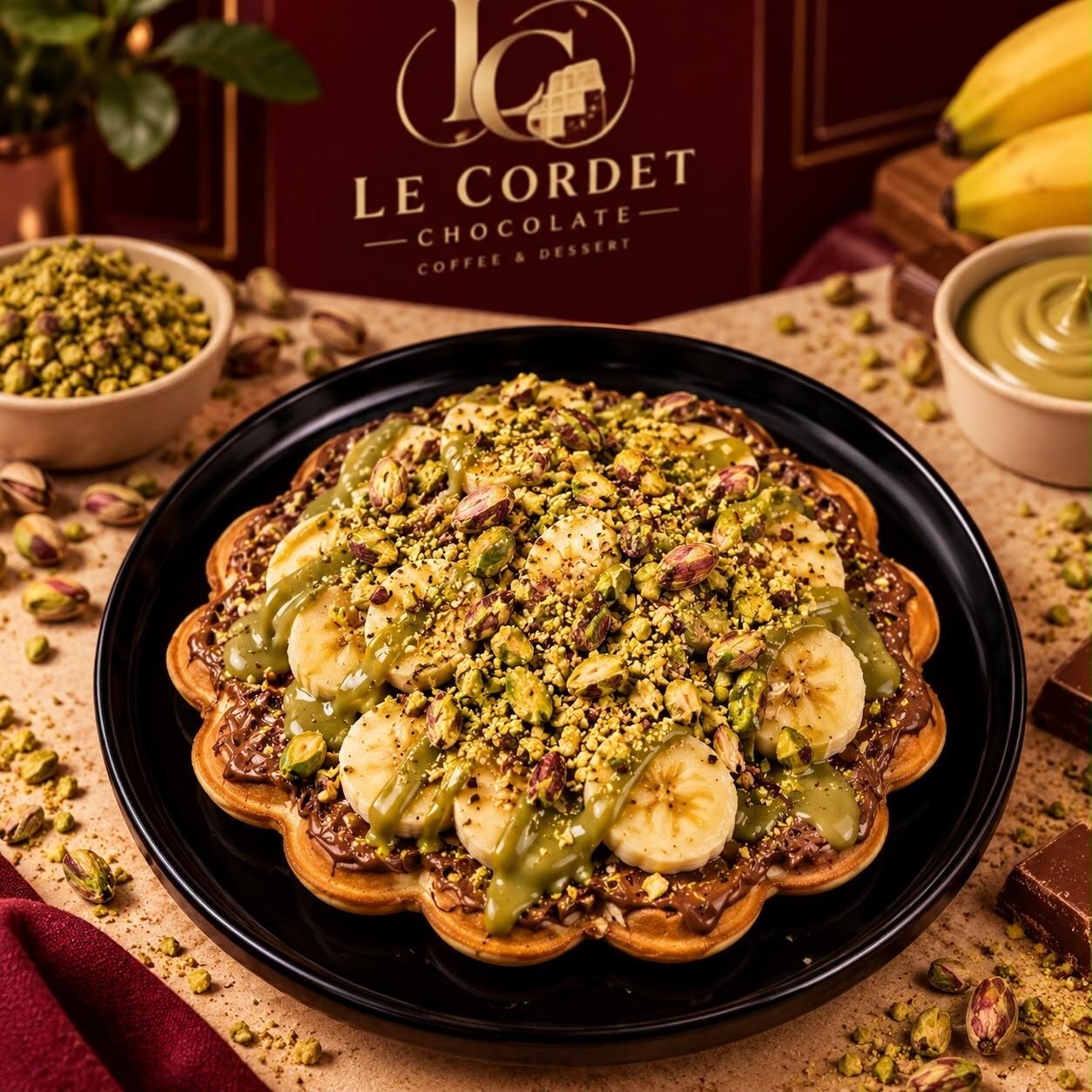 Klasik Antep Fıstıklı Waffle