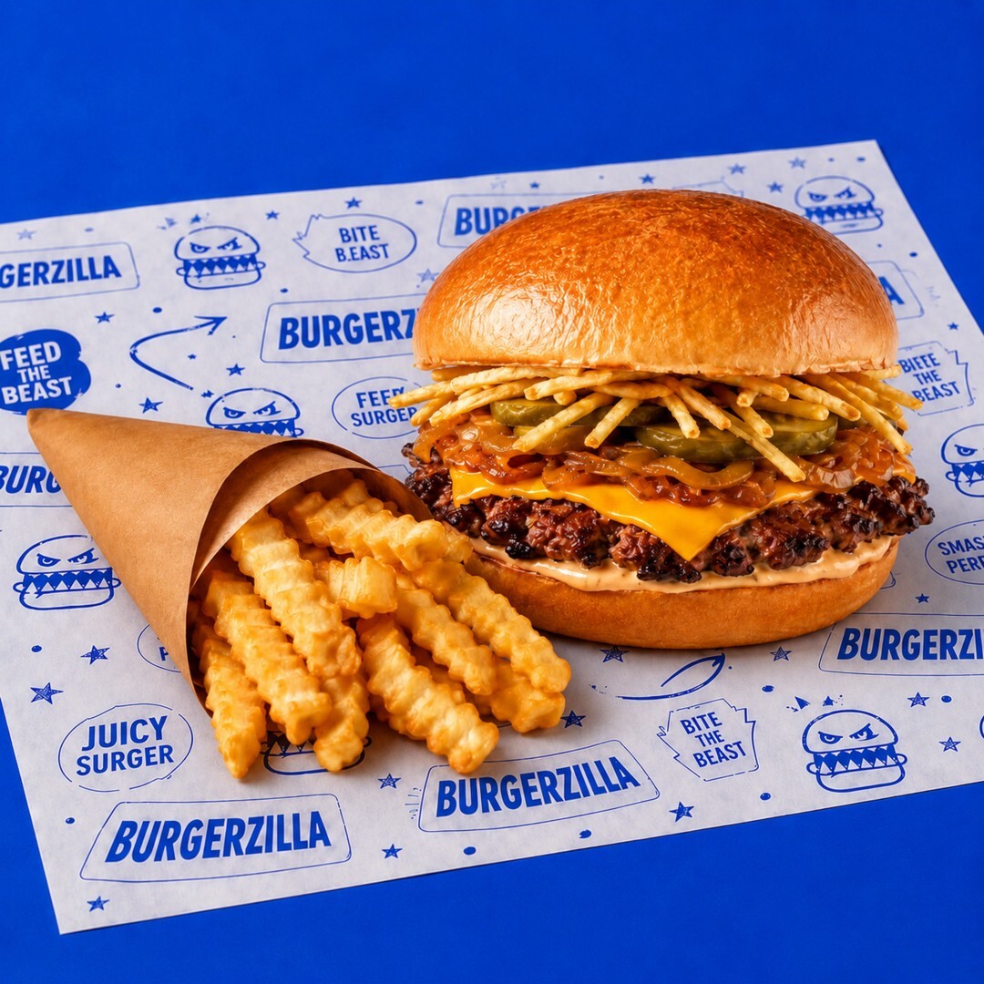 Single Cezayir Soslu Smash Burger & Patates Kızartması