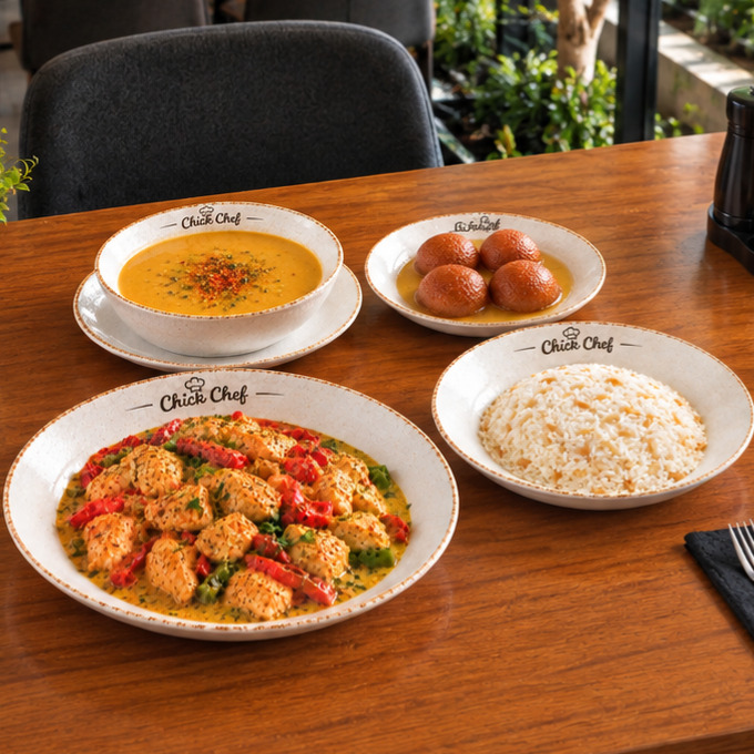 Chef'in Altın Menüsü (Tavuk + Pilav + Çorba + Tatlı)
